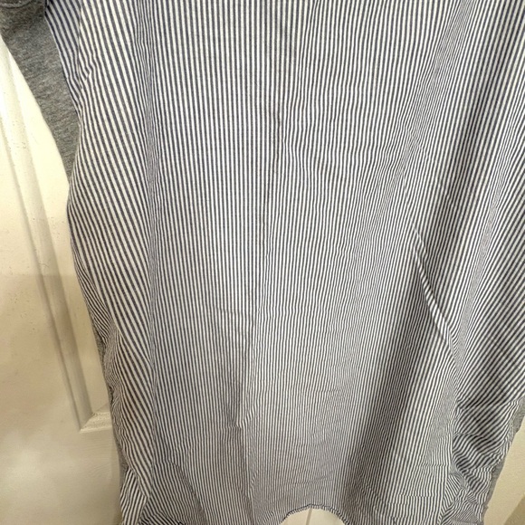 U.S. Polo Assn Gray Blue Striped Cotton Nightgown Sleep Shirt Lounge Dress Large - Picture 6 of 6